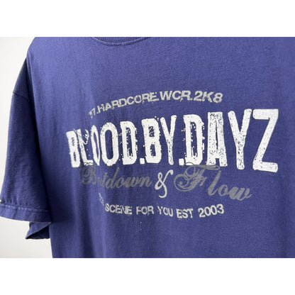 2008 Blood By Days beatdown hardcore tee, War City Records, XL