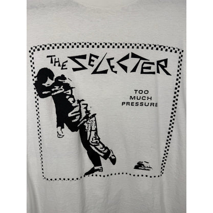 Vintage 90s The Selecter Too Much Pressure 2 Tone ska tee, Delta, XL