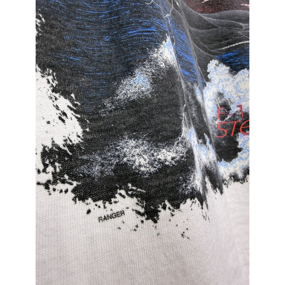 Vintage 80s F-117 Stealth Fighter lightning moon tee, Screen Stars, L