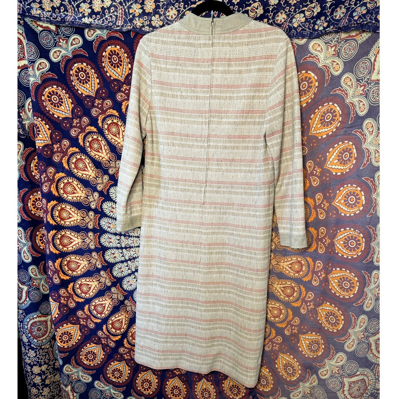 Shift in focus, woven shift dress (1970s)