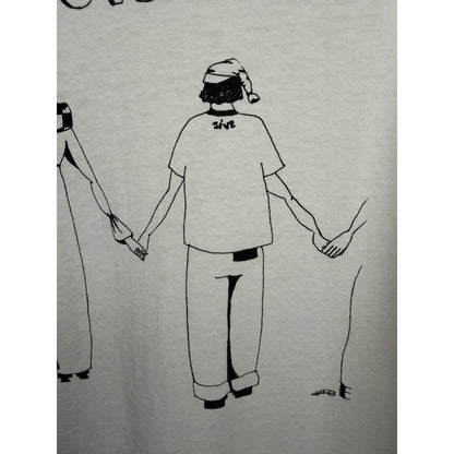 Vintage 90s SAFE Stop AIDS For Everyone tee, single stitch, XL