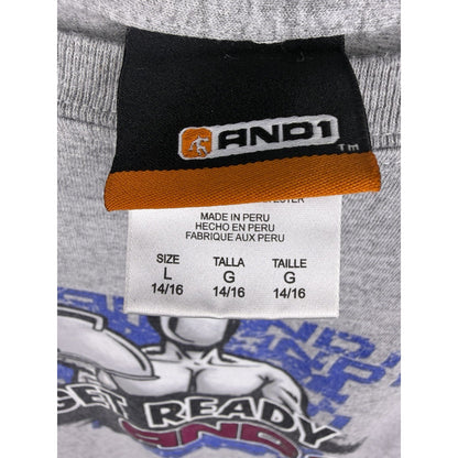 Vintage AND1 Basketball You’re About To Get Served Long Sleeve Youth Large 21x25