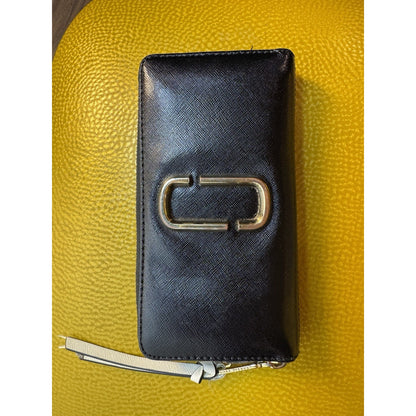 Marc Jacobs Black Pink Green Zip-around Snapshot Long Wallet - Good Used Bright