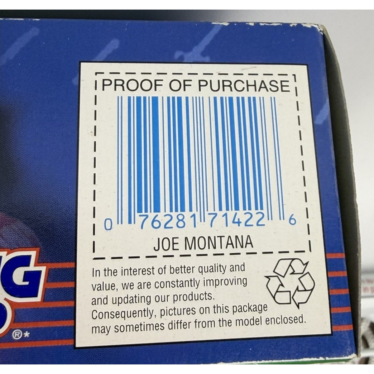 Kenner Starting Lineup Freeze Frame 1998 Edition Joe Montana