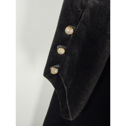 Vintage 80s David Brown Neiman Marcus Velvet Sequin Sleeve Gown