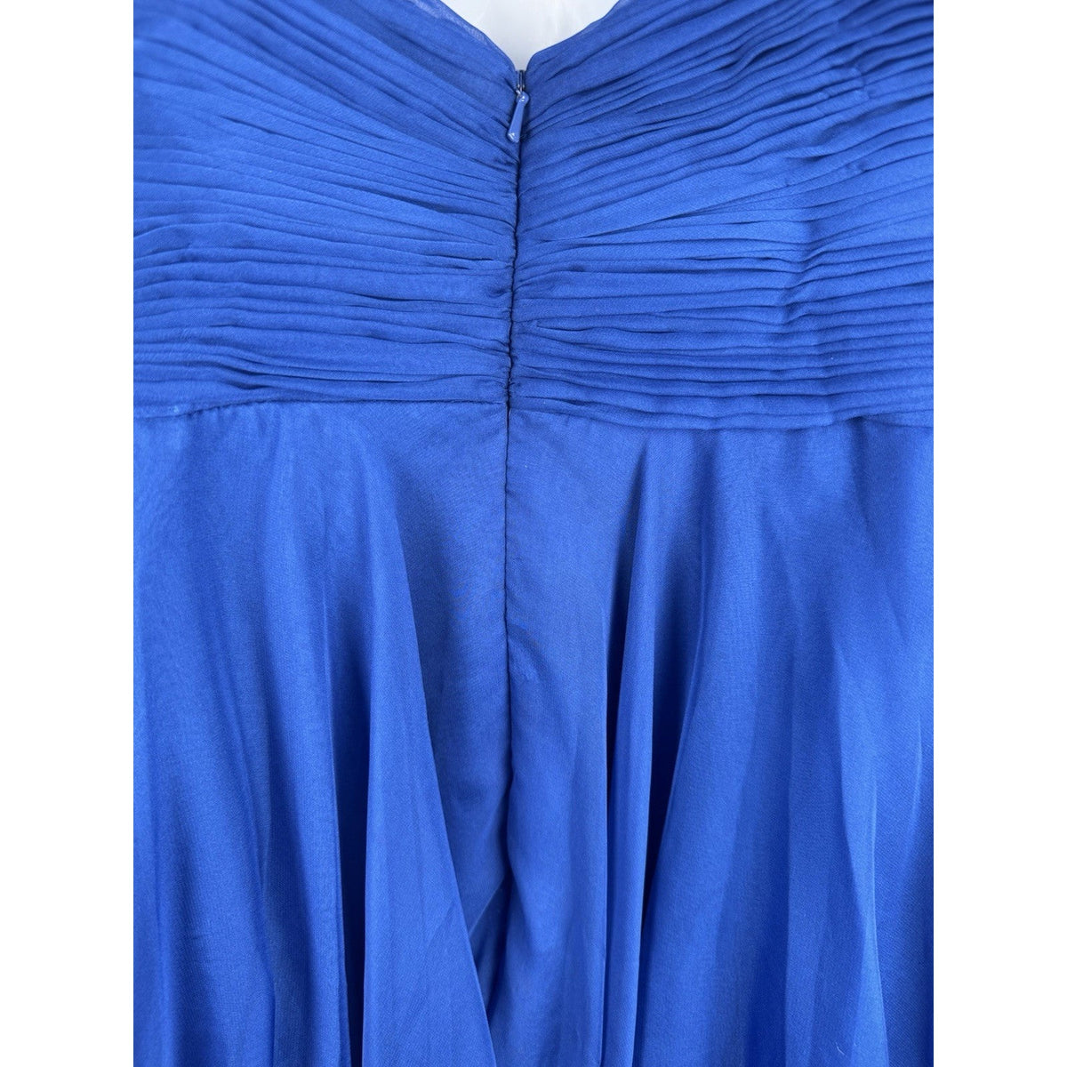 Mac Duggal Size 4 Electric Blue Beads Jewels Embellishments Strapless Short Gown
