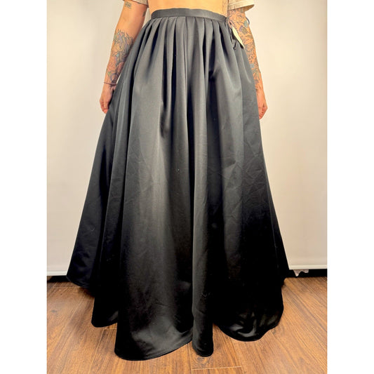 Vintage NWT Saks Fifth Avenue Victor Costa Circle Maxi Skirt Black Tulle Long