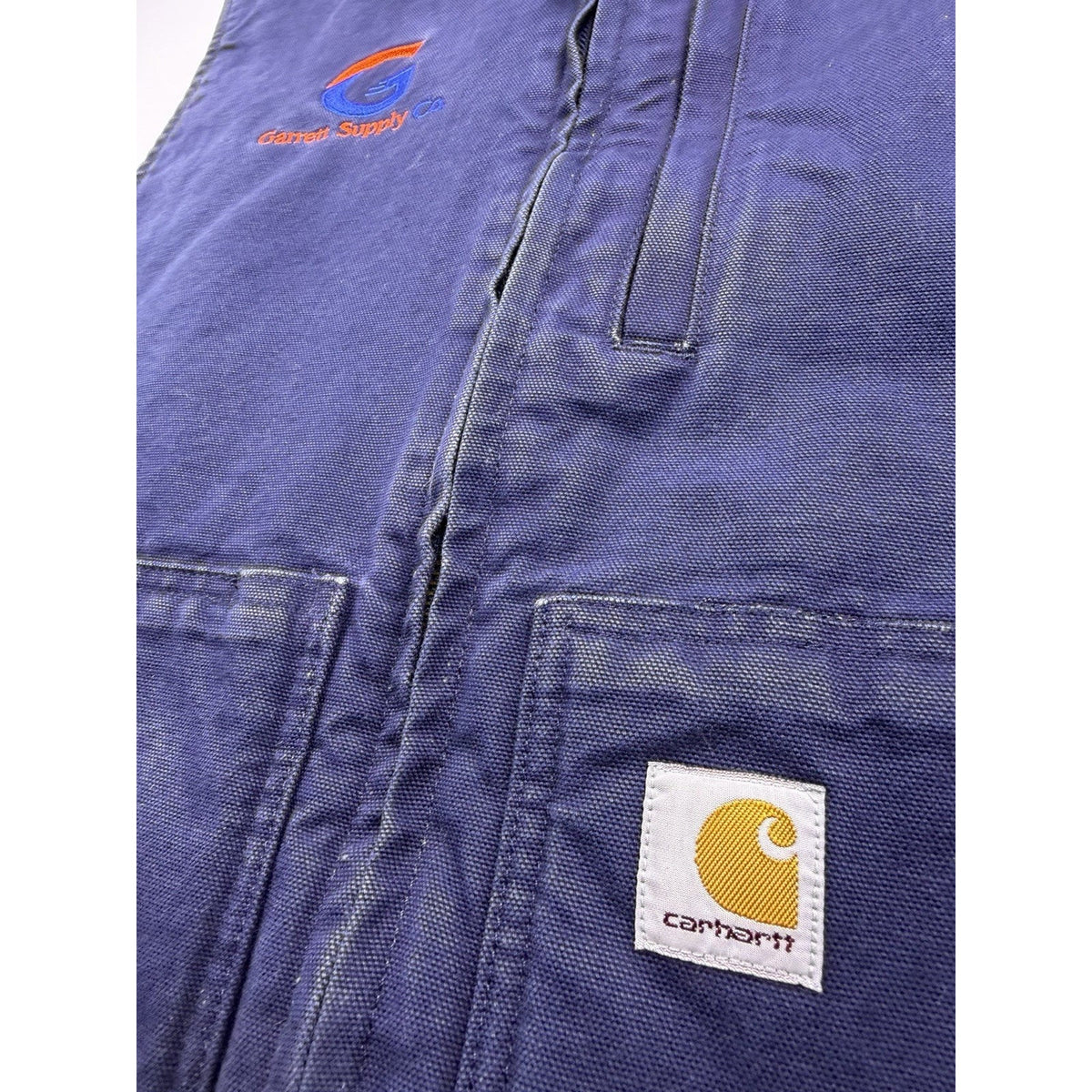 Carhartt Full Zip Sherpa-Lined Blue OV4277-M Relaxed Cotton Vest XXL 27x28