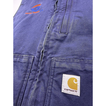Carhartt Full Zip Sherpa-Lined Blue OV4277-M Relaxed Cotton Vest XXL 27x28