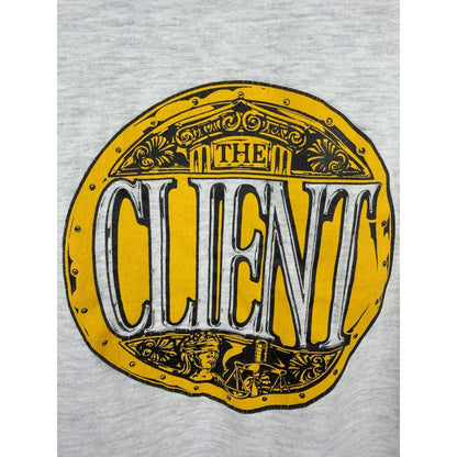 Vintage 1994 The Client movie promo tee, John Grisham, Hanes, XL