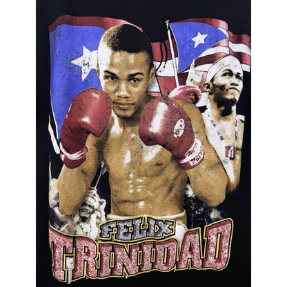 Vintage 90’s Felix Trinidad IBF Welterweight Boxing Rap Style Tee Rare XL 24x28