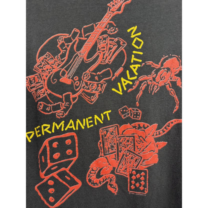 Vintage 1989 Aerosmith Permanent Vacation Tee Tattoo Flash Double Sided XL 22x29