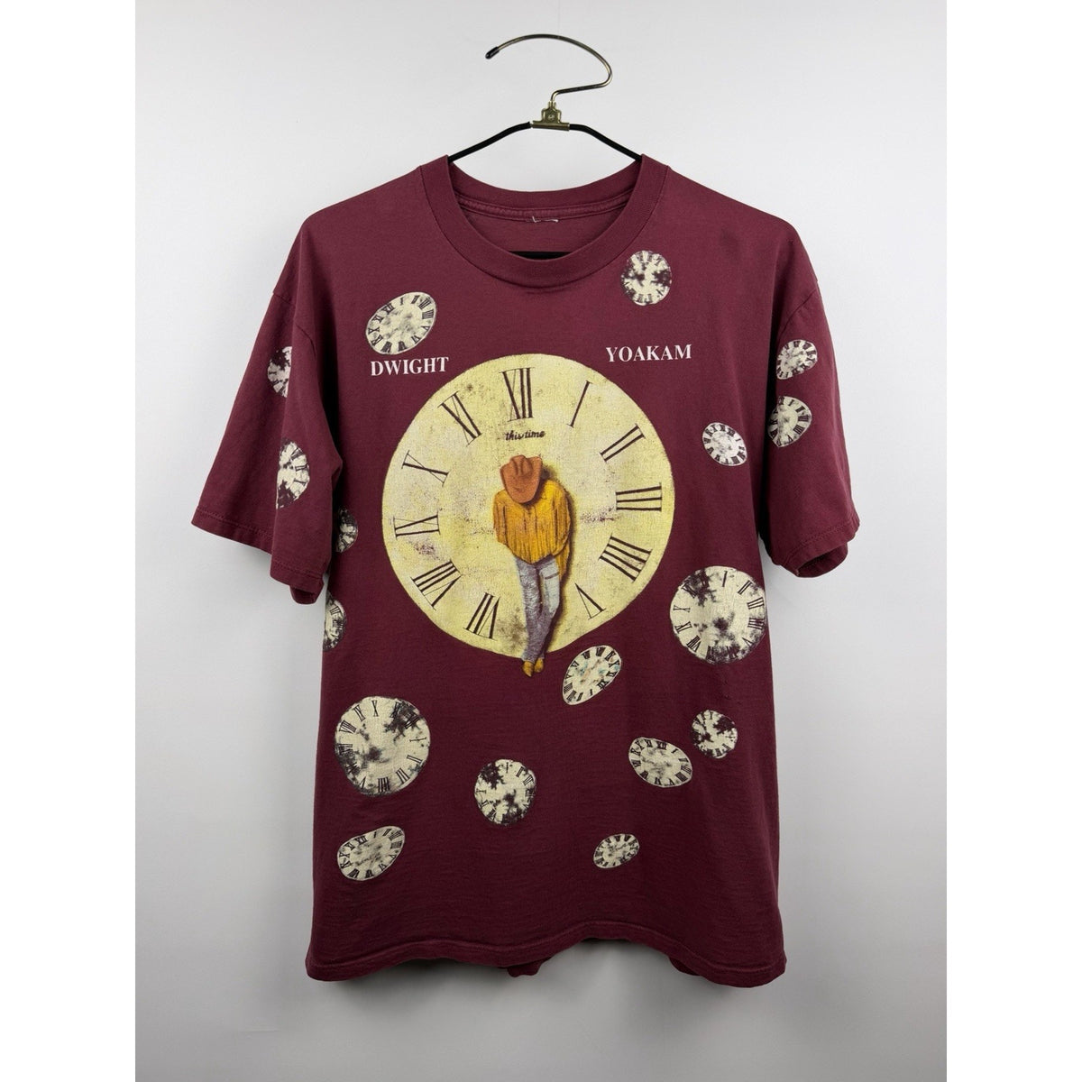 Vintage 1993 Dwight Yoakam This Time all over print tee, Jerzees, XL