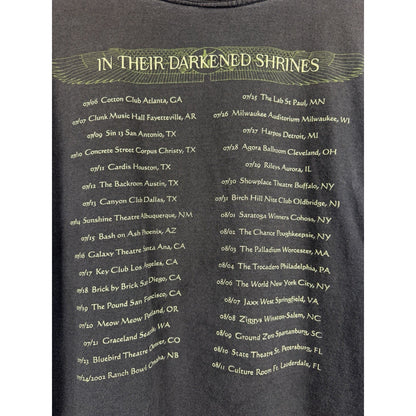 Vintage 2002 Nile In Their Darkened Shrines Tour Shirt Perfect Fade XL 25x28.5