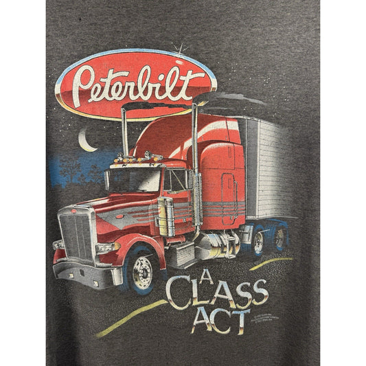 Vintage 1988 Peterbilt A Class Act Semi Truck Shirt Rare Size XL 24x30