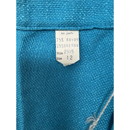 1960s Turquoise Knit Cigarette Pants - XS