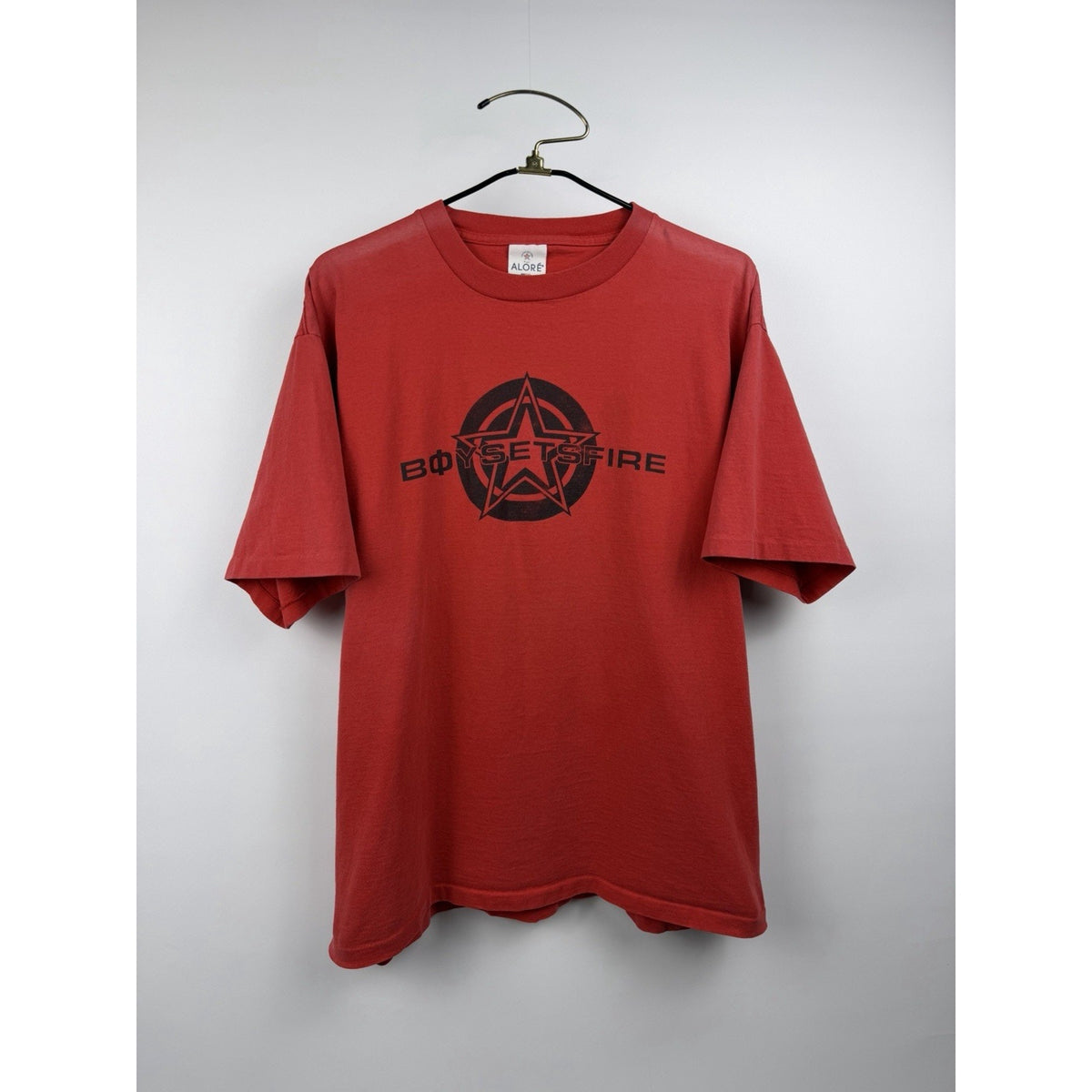 Vintage 90s Boysetsfire band tee, single stitch, sun faded, Alore, XL