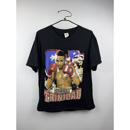 Vintage 90’s Felix Trinidad IBF Welterweight Boxing Rap Style Tee Rare XL 24x28