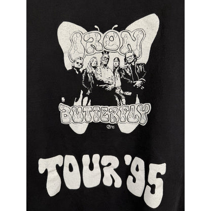 Vintage 1995 Iron Butterfly psychedelic tee, single stitch, Hanes, XL