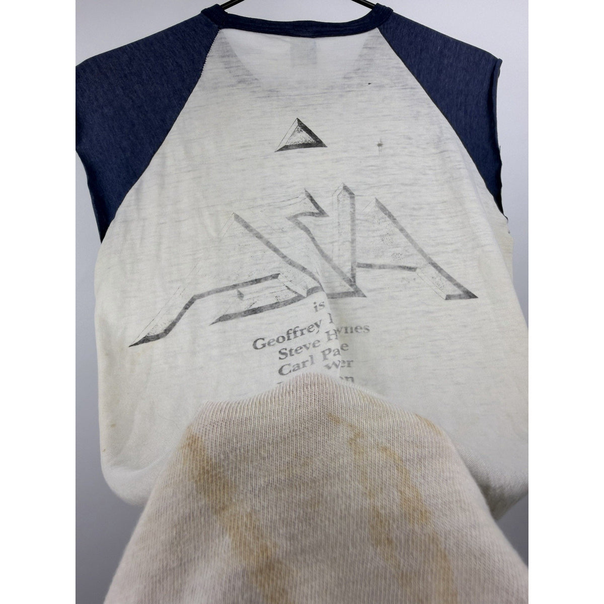 Vintage 1982 Asia Debut Tour Tee Distressed, Chopped, & Thrashed Knits M 18x26