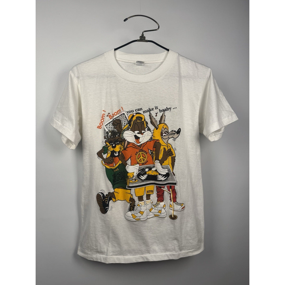 Vintage 90s Looney Tunes Naughty by Nature style single stitch tee, M