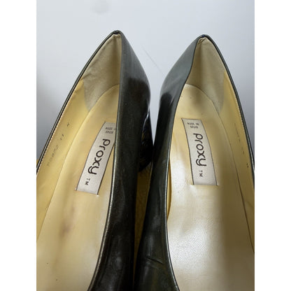 Vintage 70s Proxy psychedelic heel square toe block heel pumps, 11