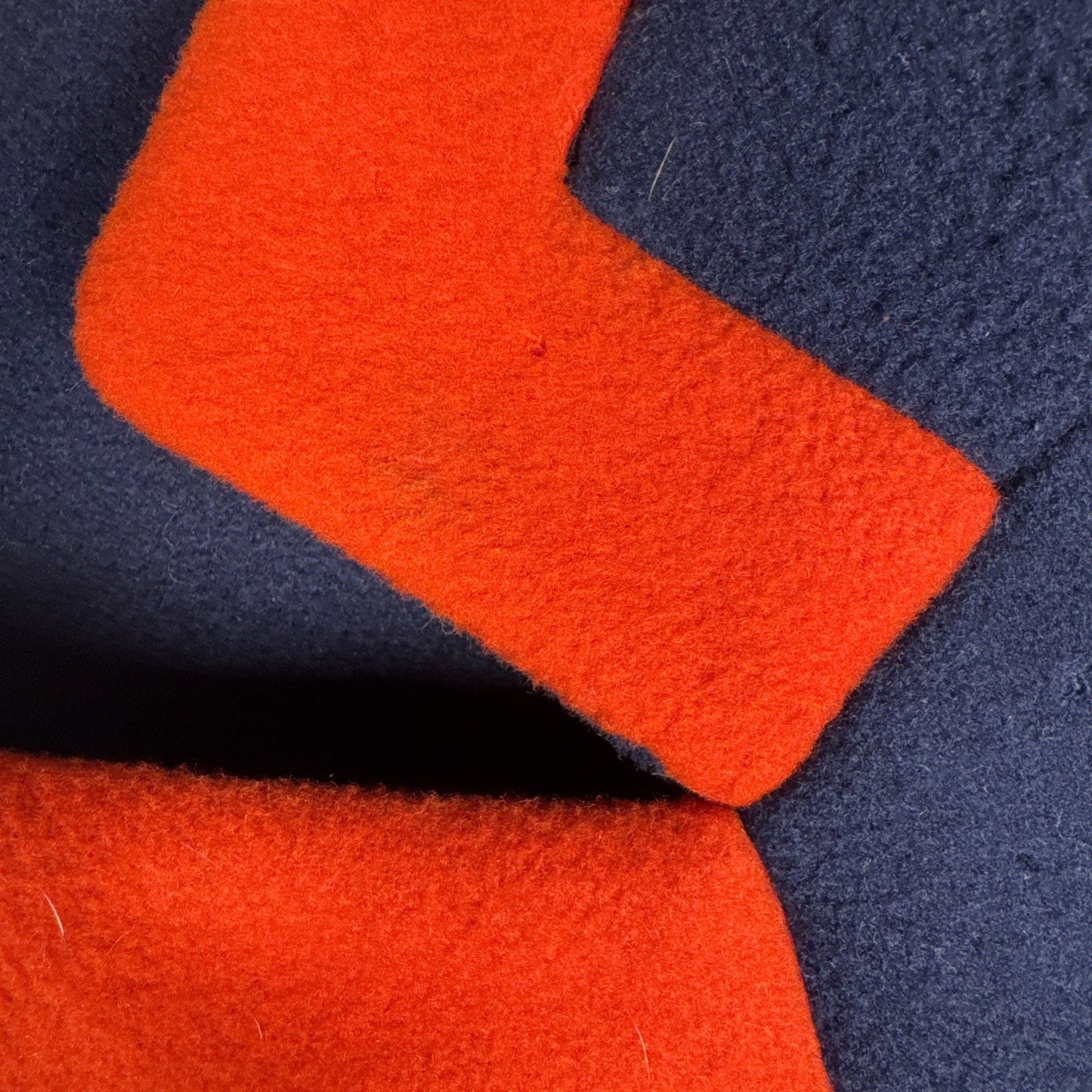 Vtg 1960s Lord & Taylor Navy Red Wool Overcoat Union Made Oversized Collar M/L