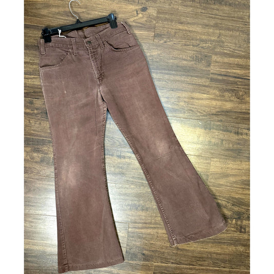 Brown Levi's white tab bell bottoms 30x31 (1970s)