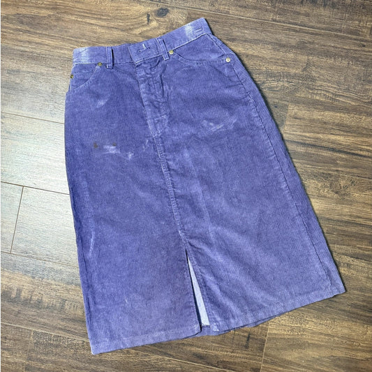 Lovely Lee purple corduroy skirt (1980s)