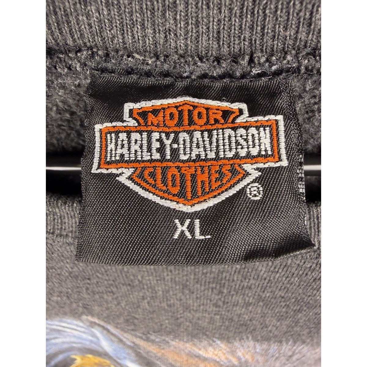 1992 3D Emblem Harley-Davidson wolf crewneck sweatshirt, USA made, faded, XL (24x27)