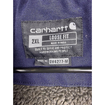 Carhartt Full Zip Sherpa-Lined Blue OV4277-M Relaxed Cotton Vest XXL 27x28