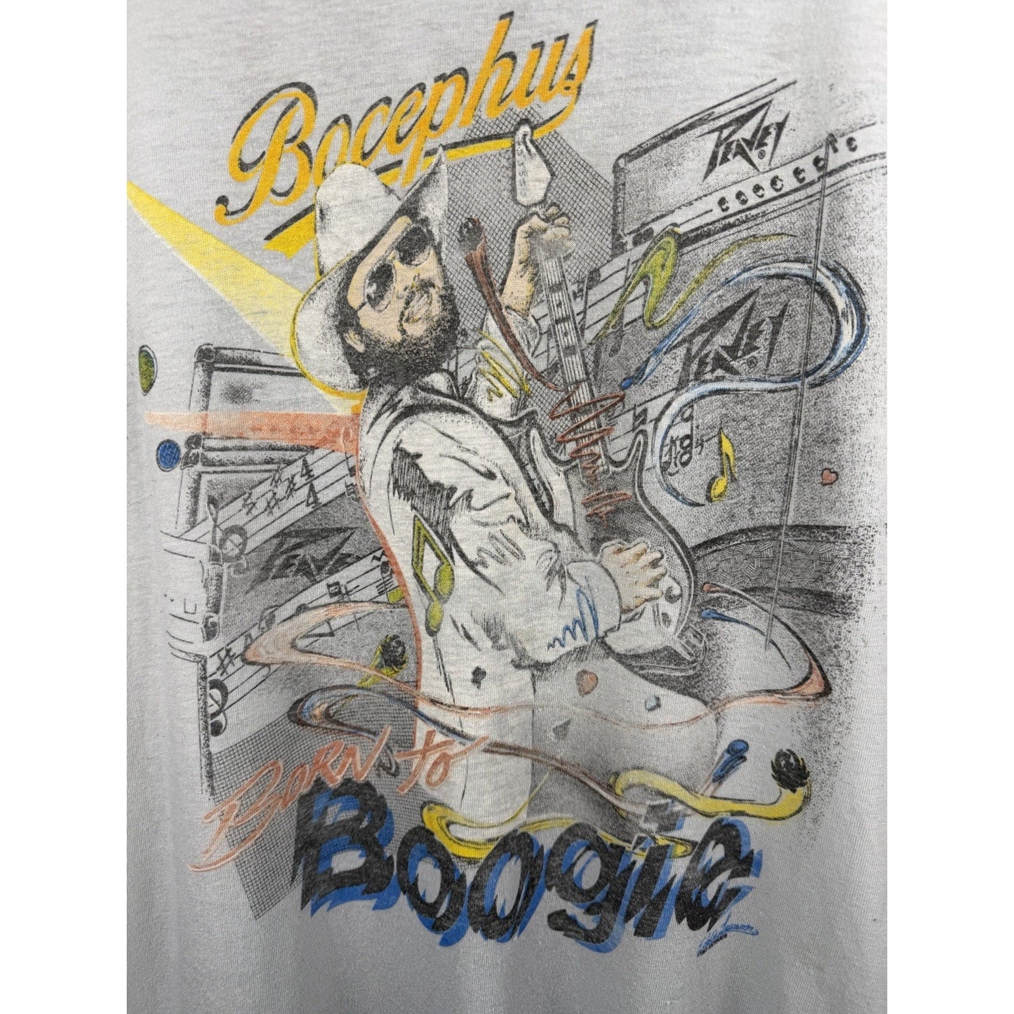 Vintage 1987 Hank Williams Jr Bocephus Born to Boogie PAPER THIN Rare XL 23x30