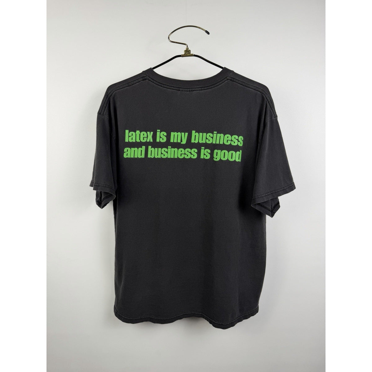 Vintage 1999 Ten Foot Pole Latex Is My Business tee, Epitaph, XL