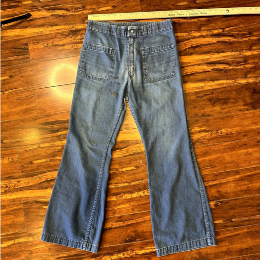 Thrashed Seafarer bell bottoms 31x29 (1970s)