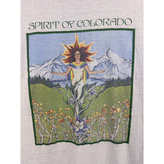 Vintage 1979 Spirit Of Colorado Shirt Psychedelic Artwork Ched Tag Medium 17x26