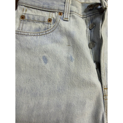 Vintage 90s Levi's 501 button fly jeans, gold splatter, USA, 28x30
