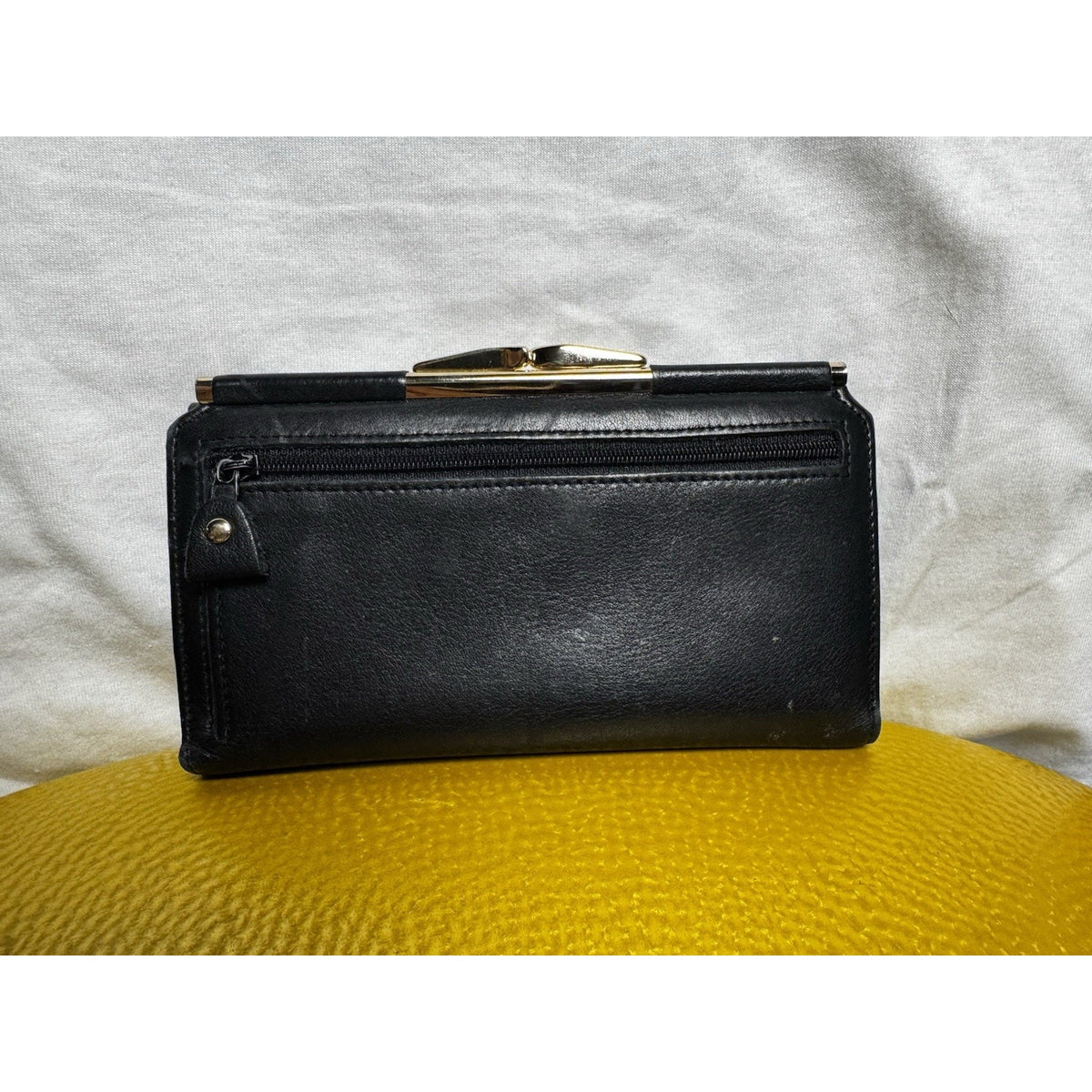 Vintage 1980s Etienne Aigner Black Leather Designer Long Wallet
