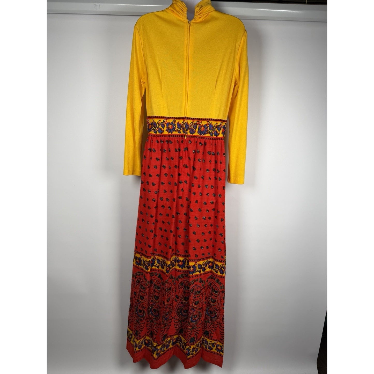1960s Partridge Family Boho Maxi Dress - Medium