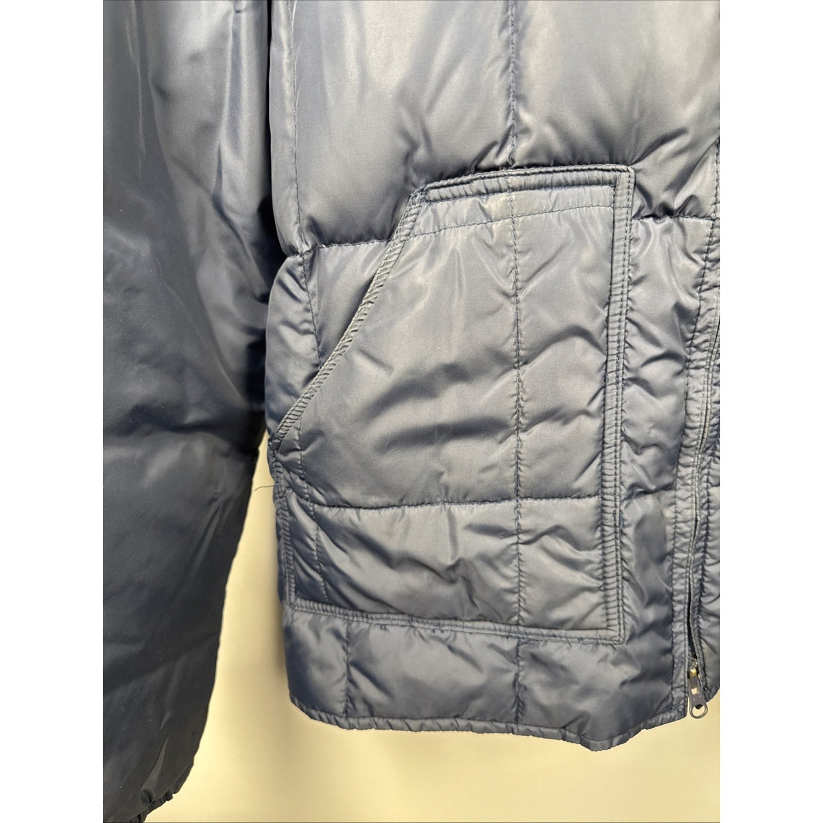Vintage Sears Roper Western Down Blue Puffer Coat Men's Sz Small 34-36