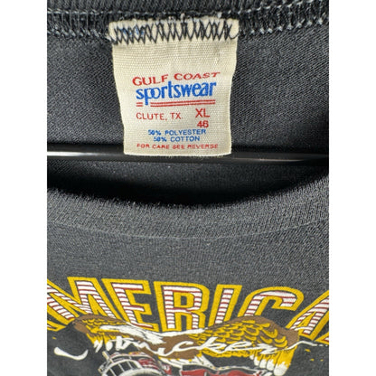 Vintage 1987 Original American Trucker Shirt Gulf Coast Sportswear XL 22.5x27