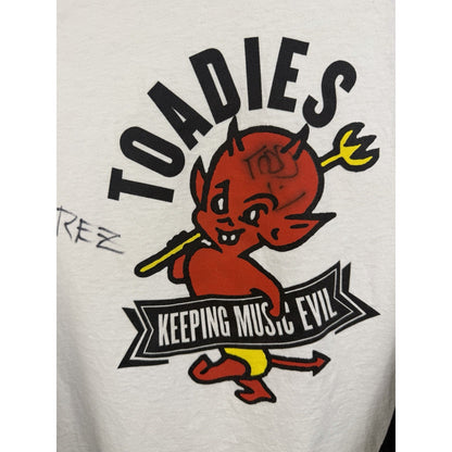 Vintage 2002 Toadies Autographed Signed Tee Grunge Alt Rock Anvil Large 22x29