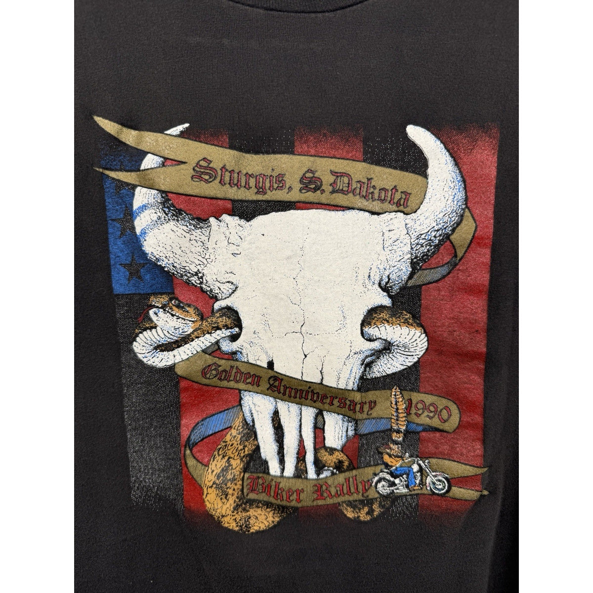 Vintage 90s Harley-Davidson Sturgis 50th Golden Anniversary tee, L