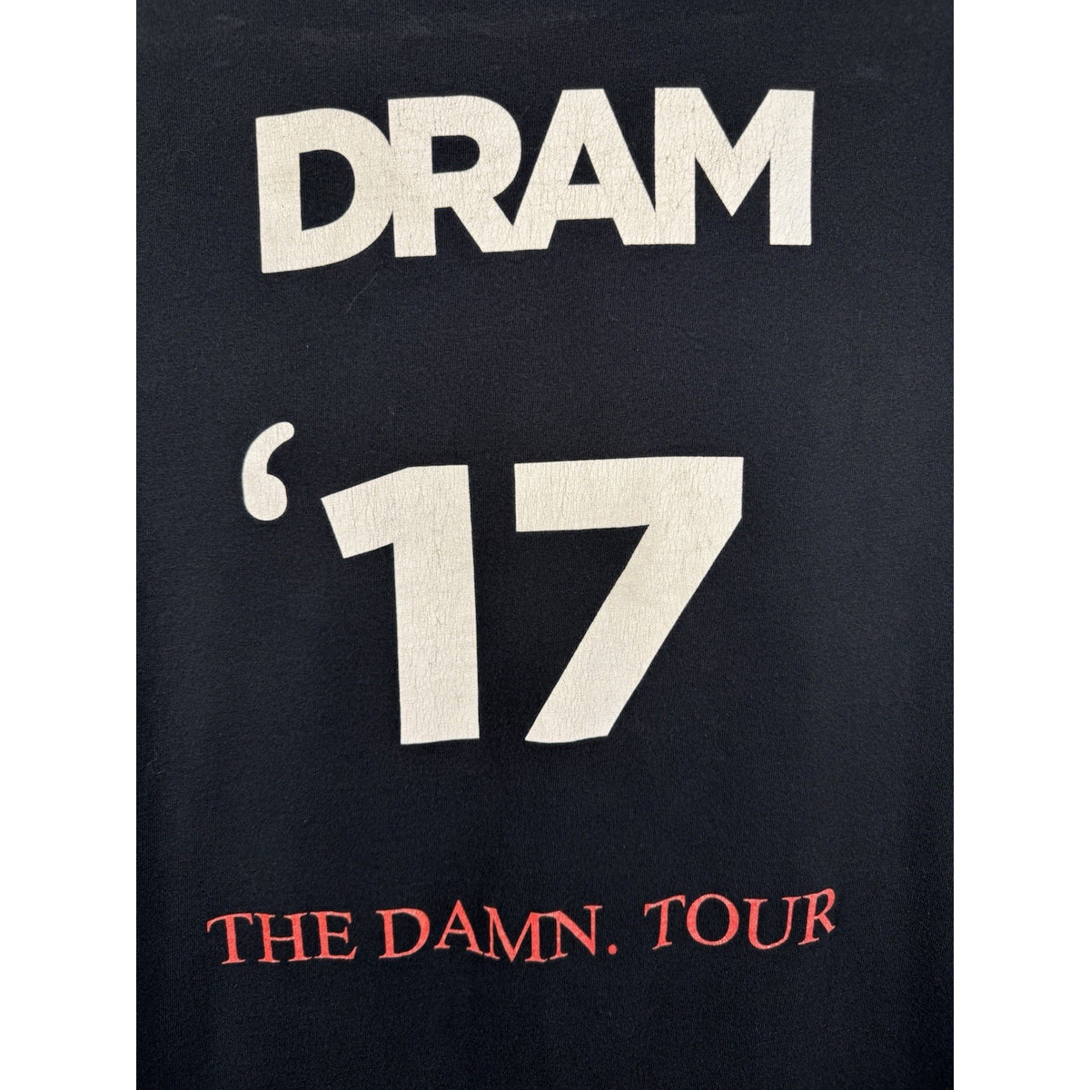 2017 D.R.A.M. DAMN. Tour Rap Tee Kendrick Lamar Opener Black Large 22"x29"