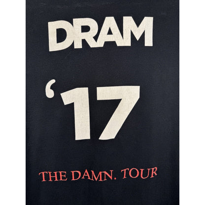 2017 D.R.A.M. DAMN. Tour Rap Tee Kendrick Lamar Opener Black Large 22"x29"