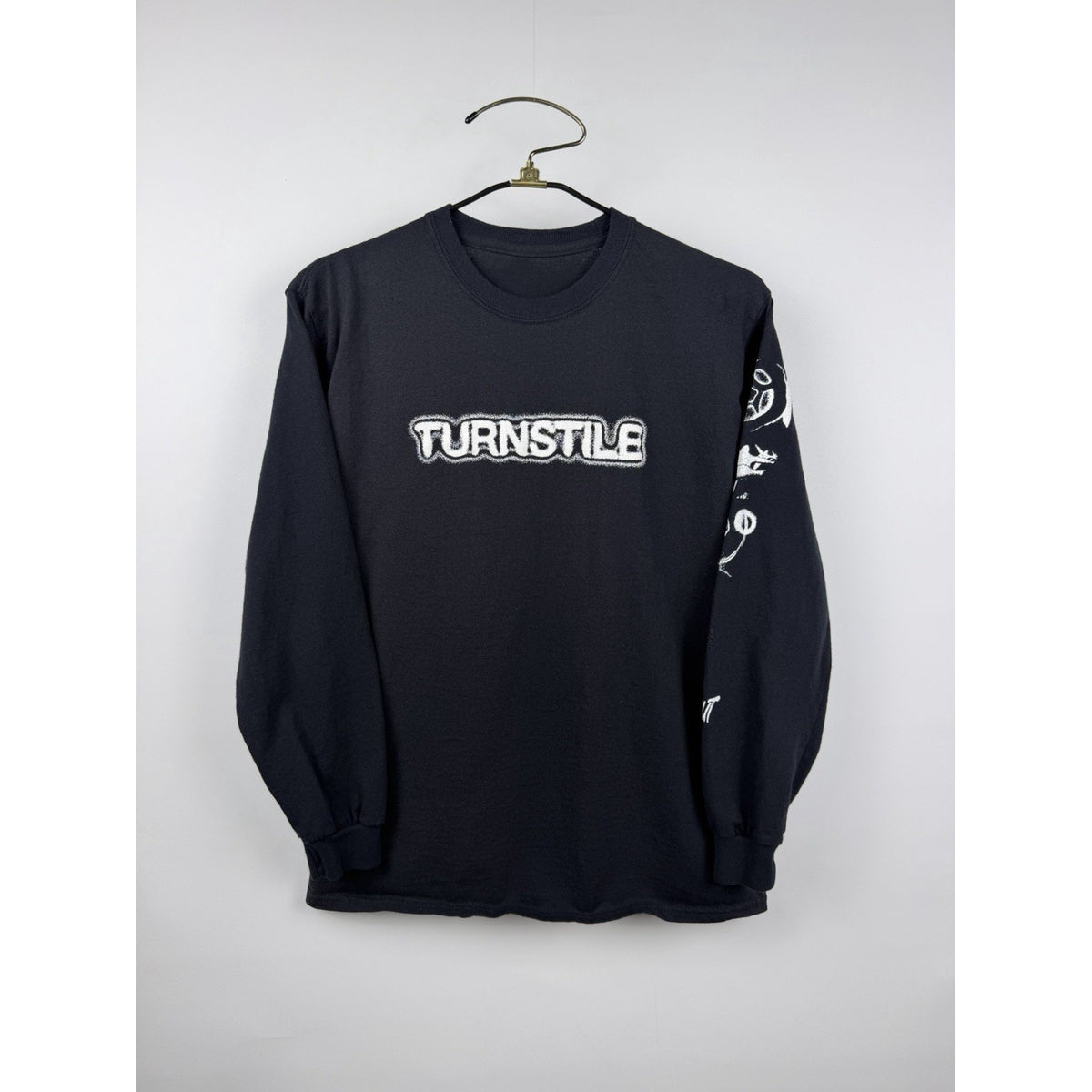 2021 Turnstile Glow On Blackout Glow On Long Sleeve Hardcore Punk Rock L 20.5x27