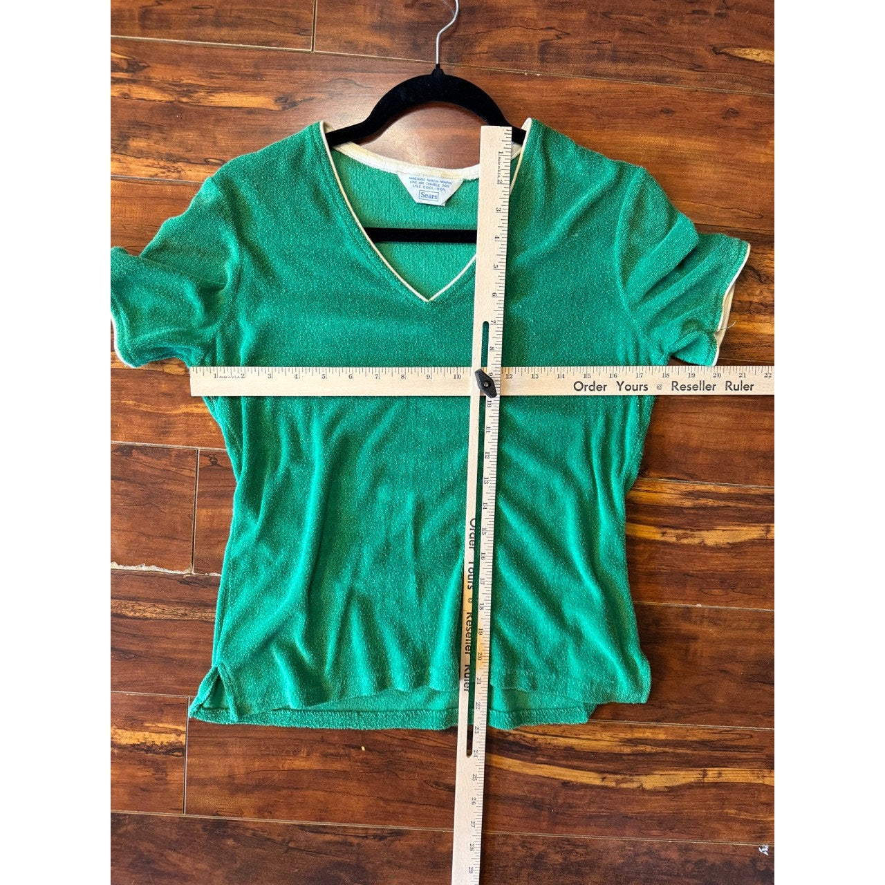 On the green, terrycloth top (1970s)