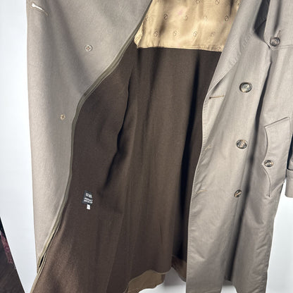 Christian Dior Authentic Trench Coat Mens 40S Belted Wool Liner Vintage Classic