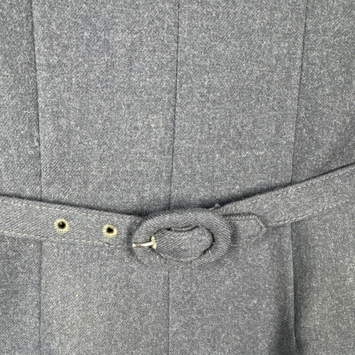 1940s Strawbridge & Clothier Wool Equestrian Jacket Belted Petite Gray XS