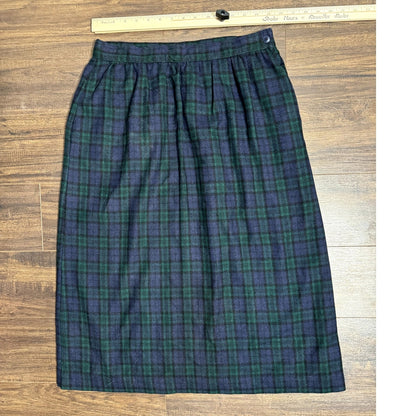 September nights, wool plaid skirt (1980s)