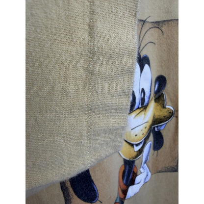 Goofy art shirt, The Disney Store, single stitch, tan, 90s, M